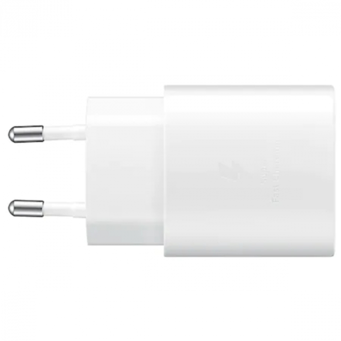 Incarcator la retea cu port USB tip C, Samsung EP-TA800EWE Super Fast Charging, 5V 3A, maxim 25W, alb [2]