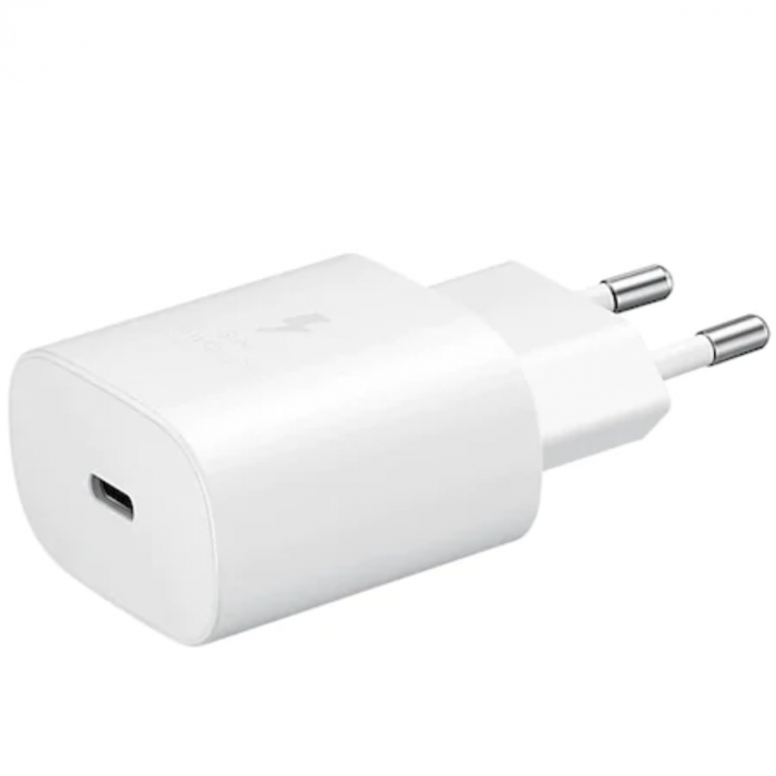 Incarcator la retea cu port USB tip C, Samsung EP-TA800EWE Super Fast Charging, 5V 3A, maxim 25W, alb [3]