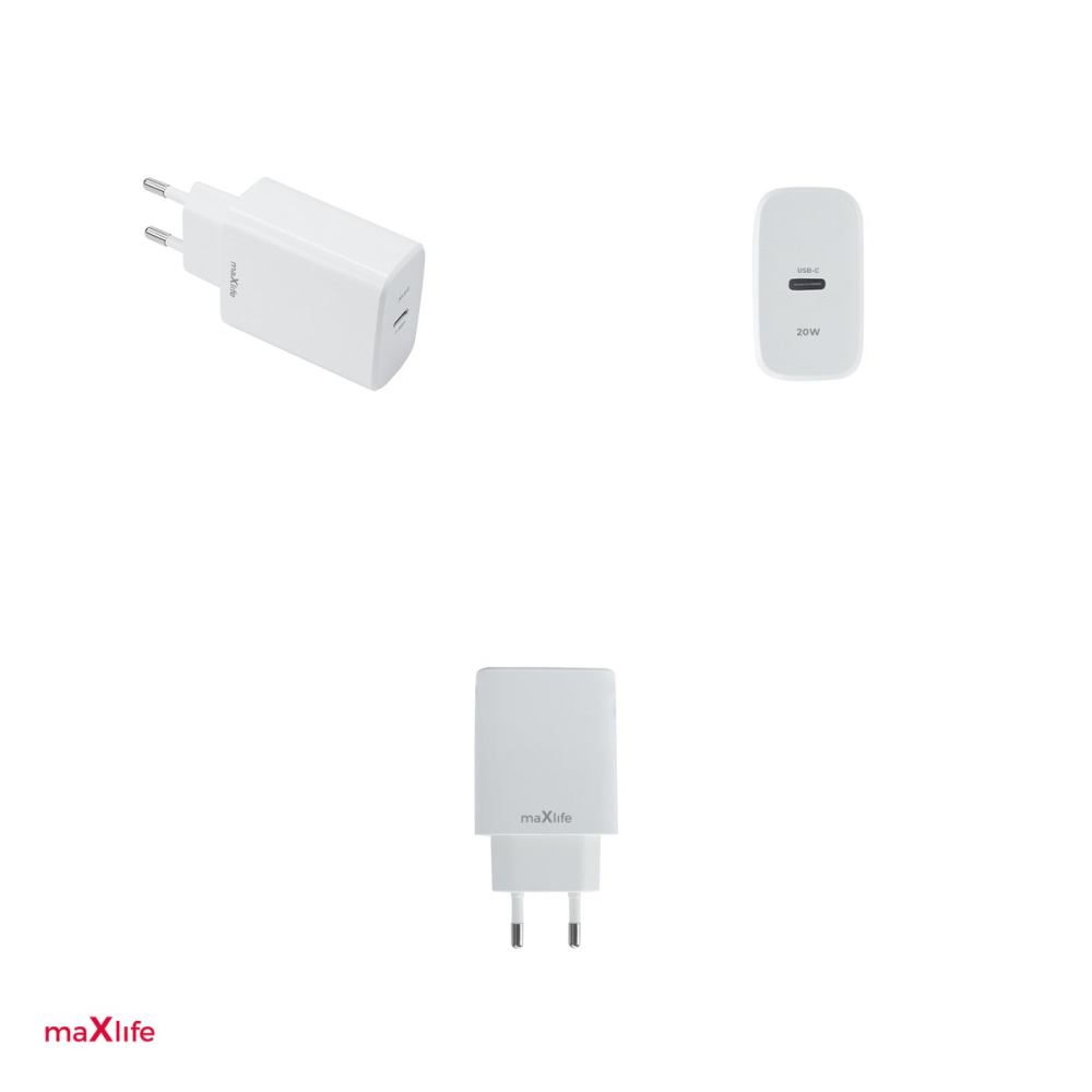 Incarcator Maxlife MXTC-10-20C, PD QC 20 W, 1x USB-C, alb [4]