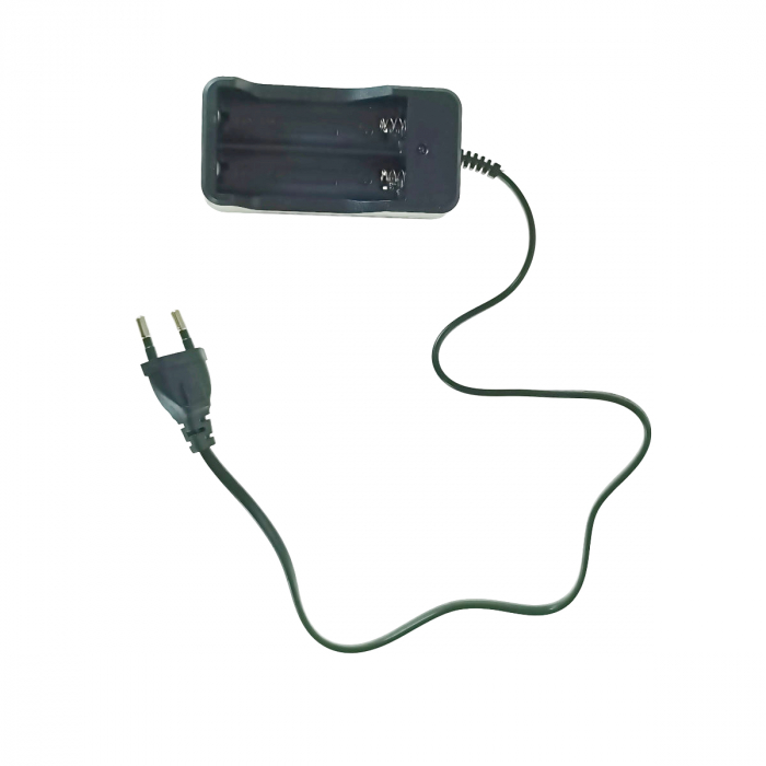 Incarcator pentru 2 acumulatori tip AA-AAA, JXC-006, conectare la 220V, cablu de 57cm, negru [2]