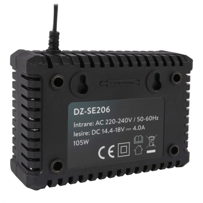 Incarcator pentru acumulatori Li-Ion, Detoolz DZ-SE206, 18V, incarcare 4A/ora [2]