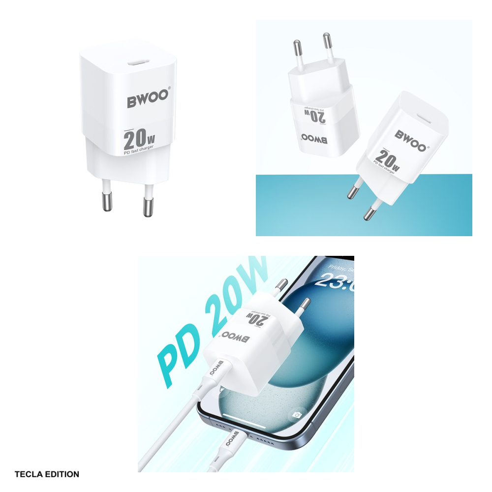 Incarcator priza BWOO CDA155, 20W, 1 x USB-C, Power Delivery, Alb [4]