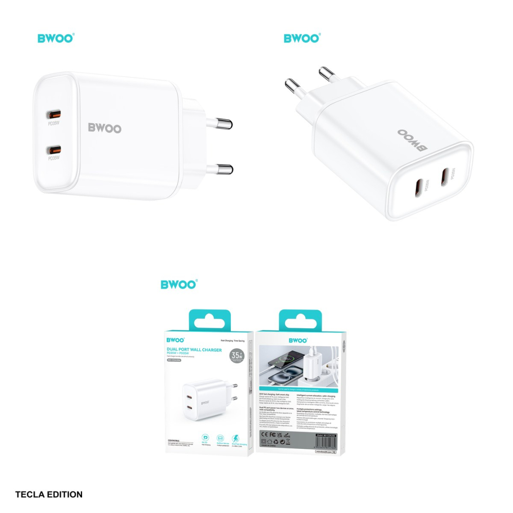 Incarcator priza BWOO CDA206, 35W, 1 x USB-C, Power Delivery, Alb [4]