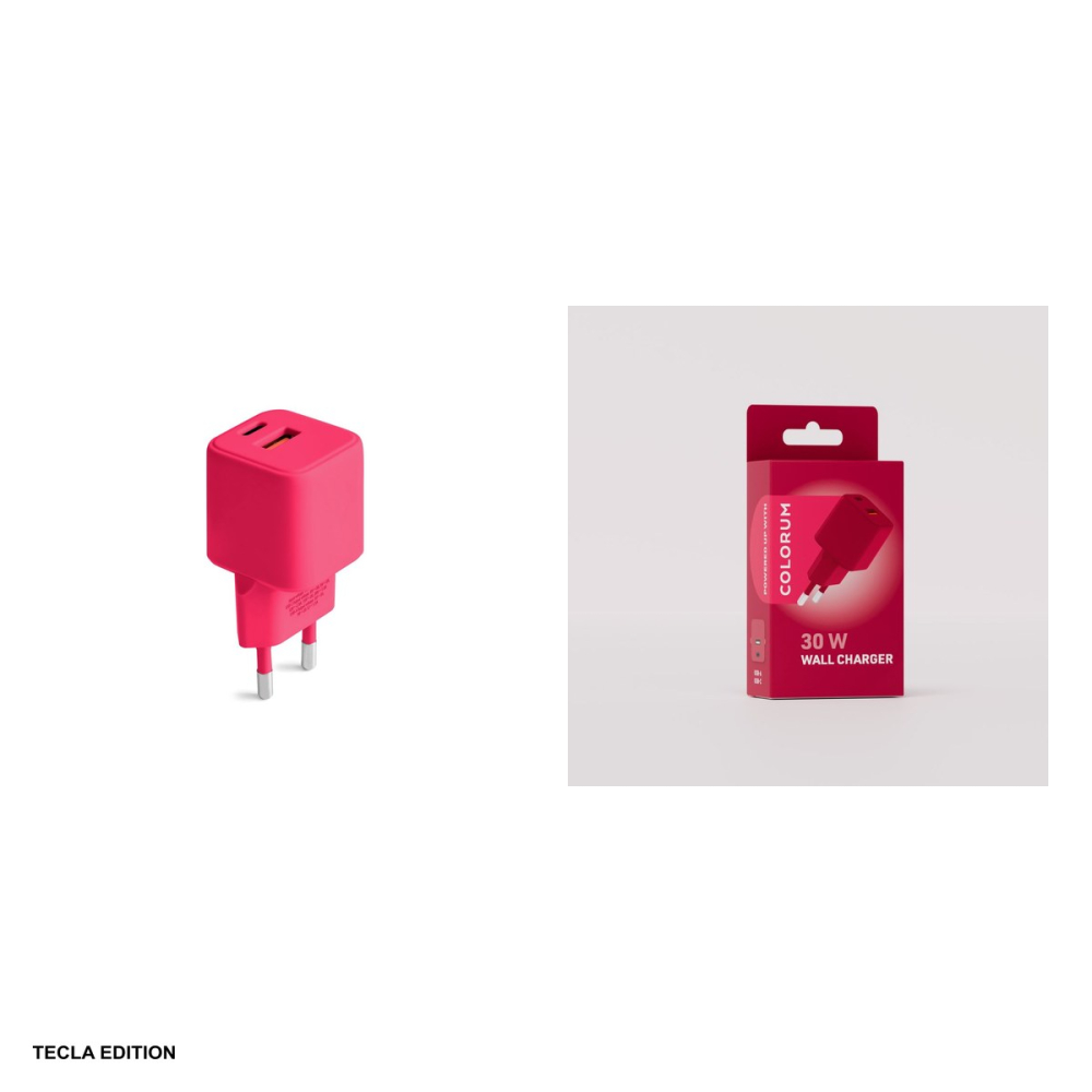 Incarcator priza Colorum CLS30-AC-02, 30W, 1 x USB-A, 1 x USB-C, Power Delivery, Magenta [4]