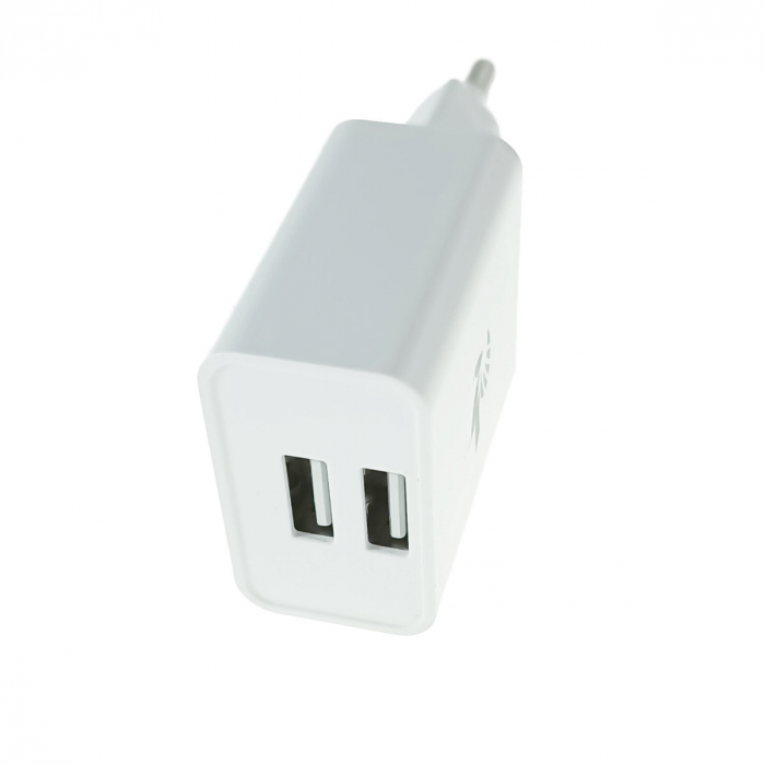 Incarcator priza EU, Dual Ports, Fast Charge, BeePower BC2 50013, 5V 2.4 A, 2 porturi USB, alb [2]