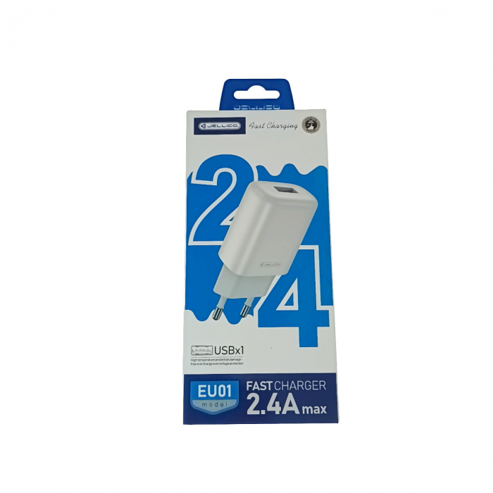 Incarcator priza EU, JELLICO EU01 Fast Charge, 5V, 2.4 A, 1 X USB, alb [3]