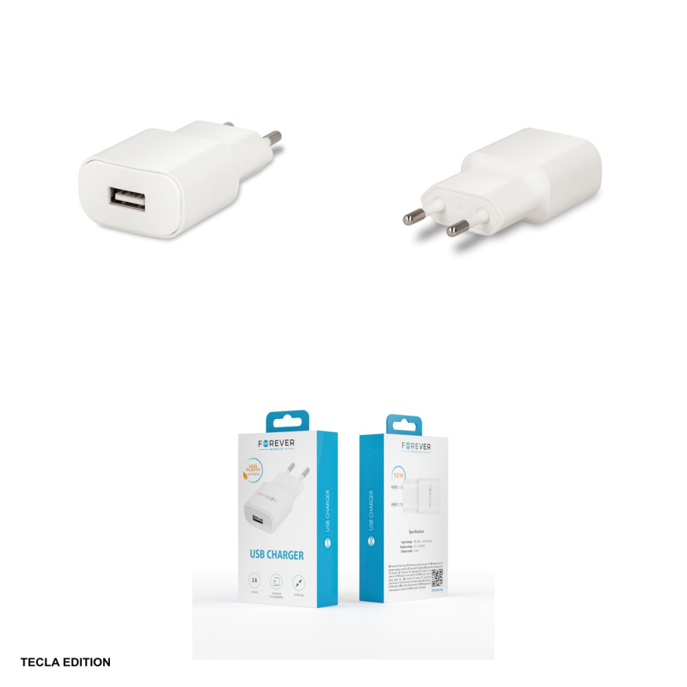 Incarcator priza Forever TC-01, 2A, 1 x USB-A, Alb [4]