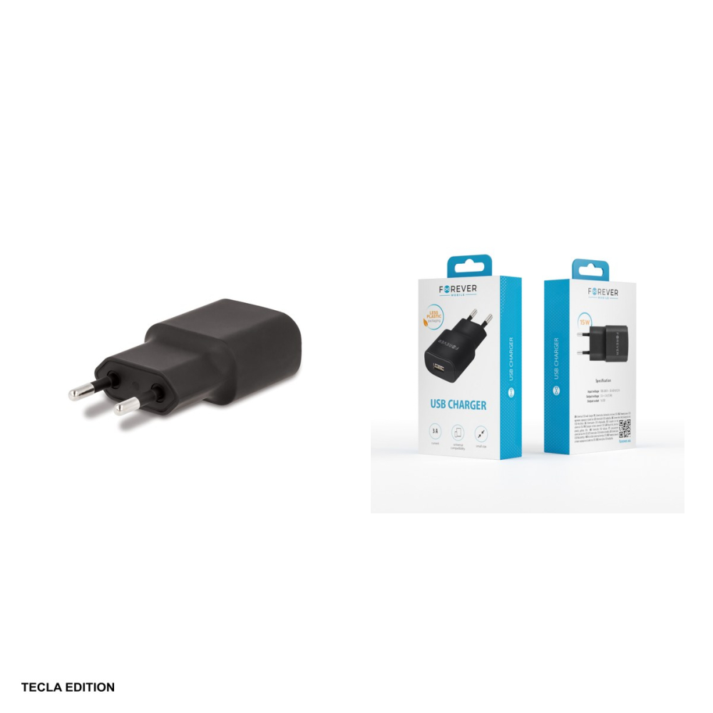 Incarcator priza Forever TC-01, 3A, 1 x USB-A, Quick Charge, Negru [5]