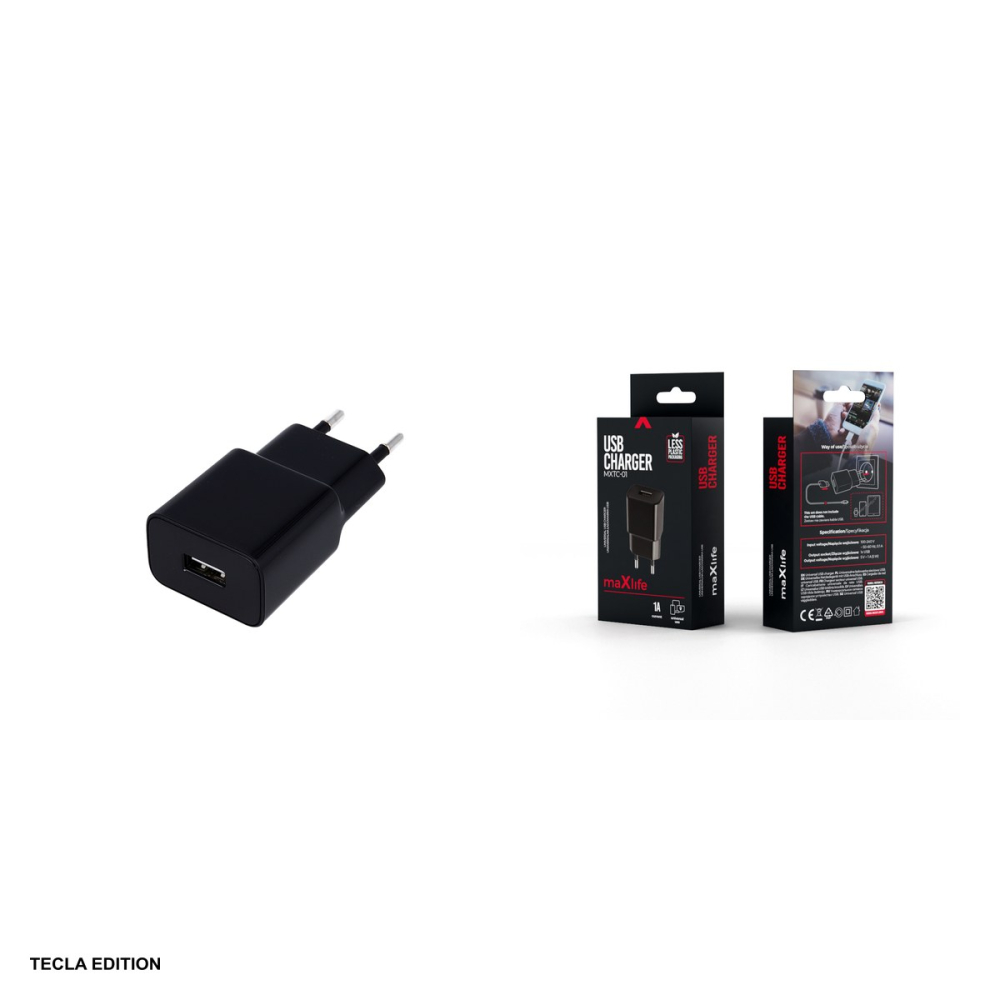 Incarcator priza Maxlife MXTC-01, 1A, 1 x USB-A, Negru [4]