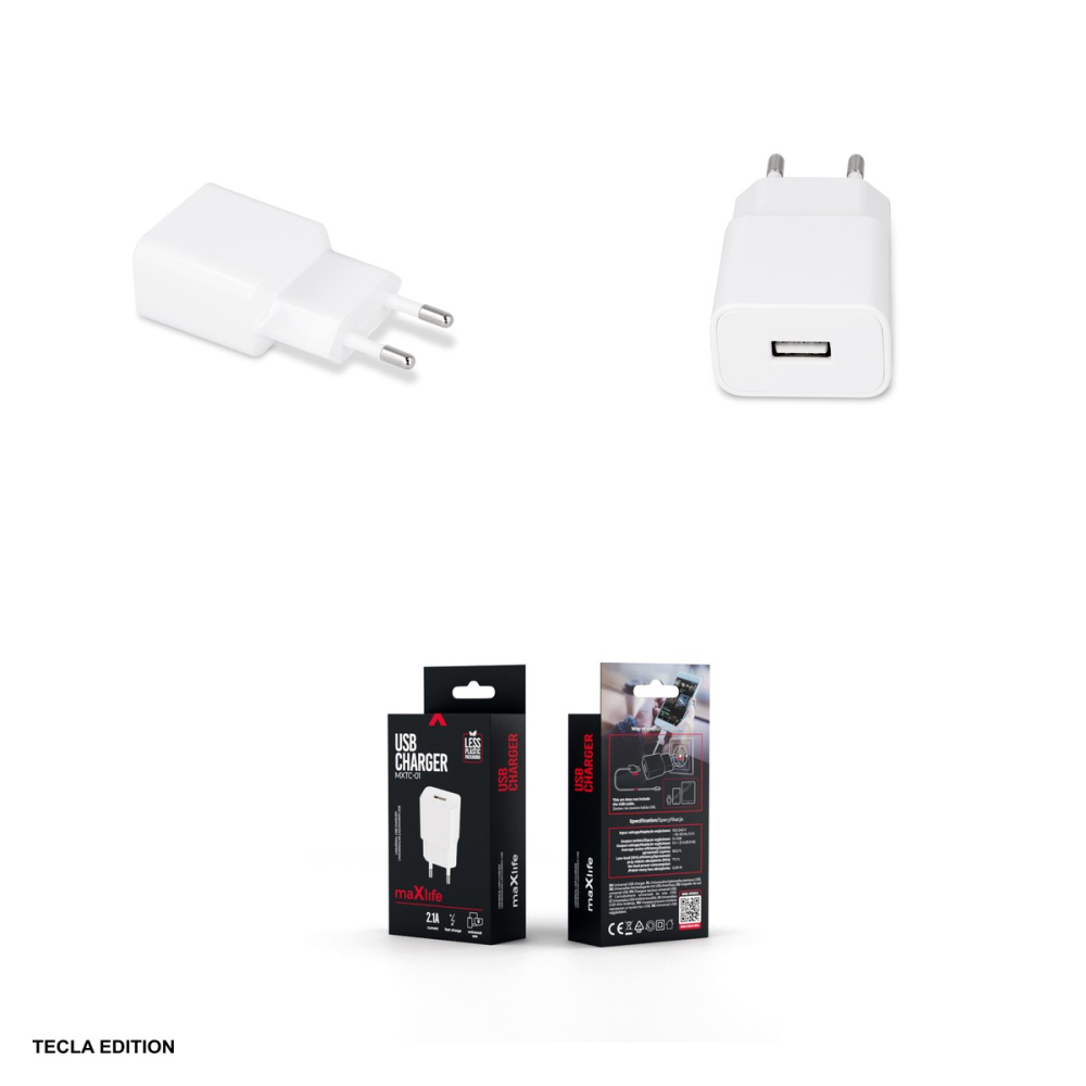 Incarcator priza Maxlife MXTC-01, 2.1A, 1 x USB-A, Fast Charge, Alb [4]