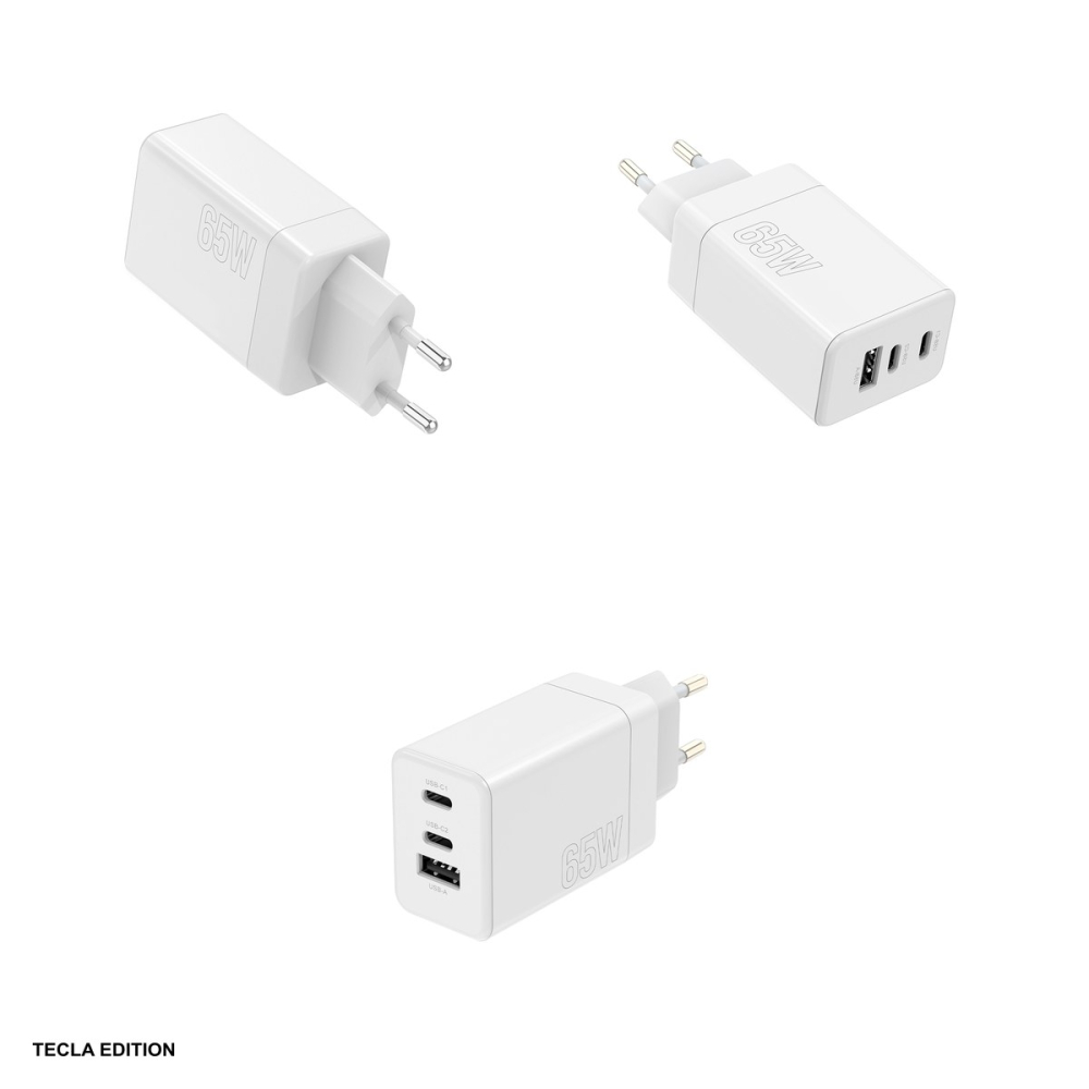 Incarcator priza Maxlife MXTC-08-65ACC, 65W, 2 x USB-C, 1 x USB-A, Power Delivery, Quick Charge, Alb [4]