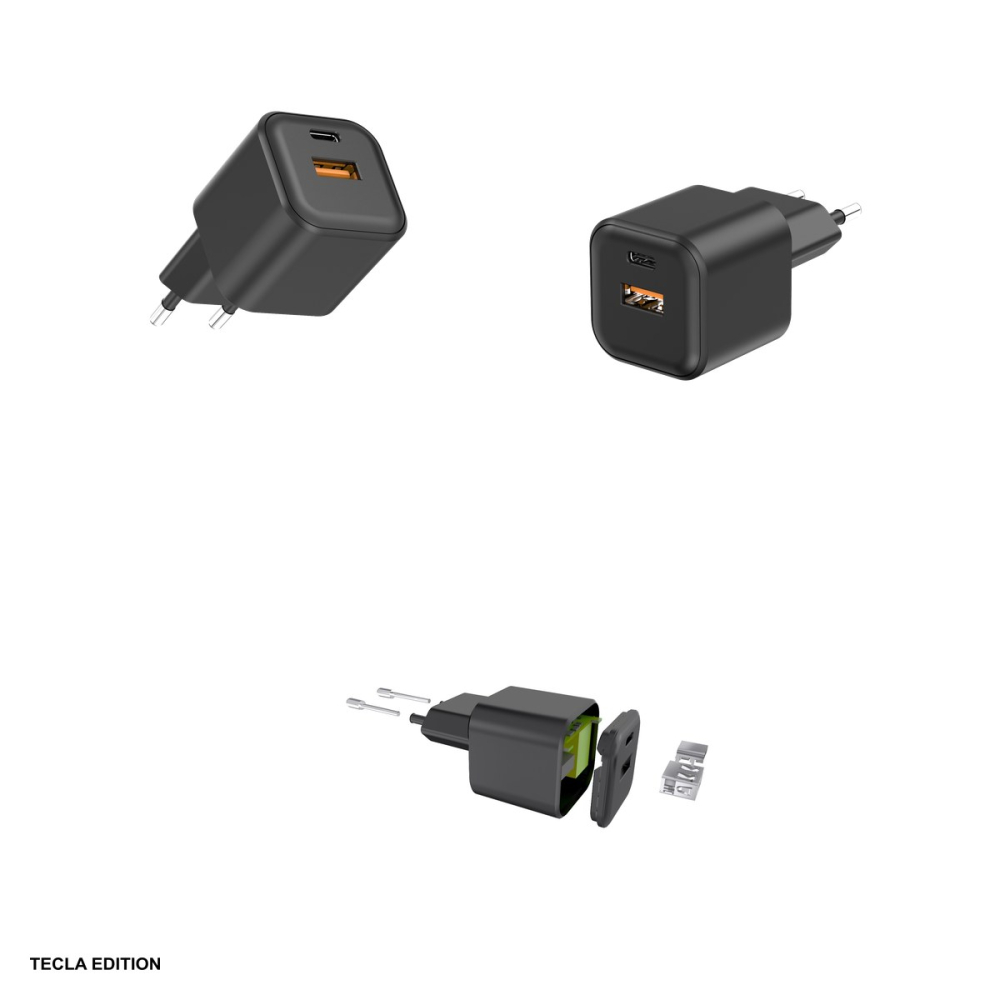 Incarcator priza Setty LSGaN-AC-201, 20W, 1 x USB-A, 1 x USB-C, Negru [5]