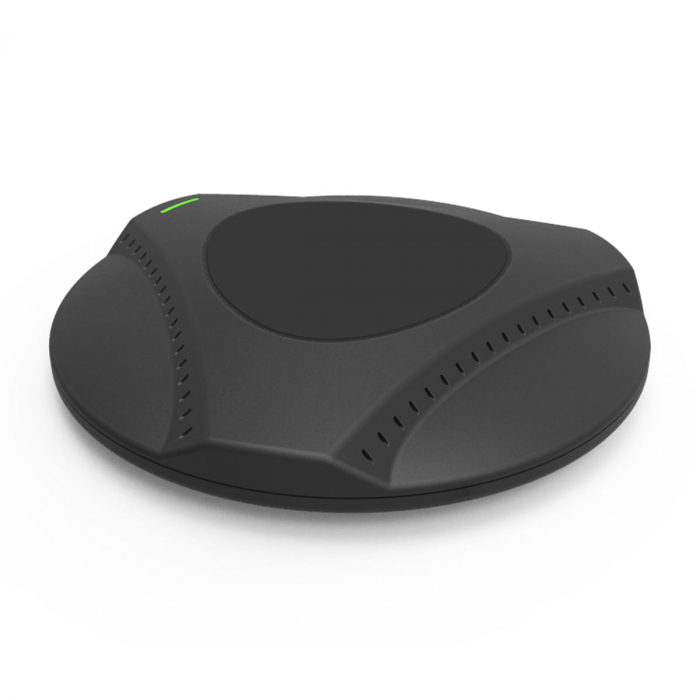 Incarcator Qi Wireless 15W, Platinet 45289, cu ventilator, distanta incarcare 8 mm, conector USB Tip C, negru [2]