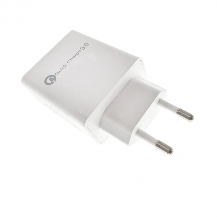 Incarcator rapid de retea QC 3.0, PD port USB tip C DC 5V - 3.4A si port USB DC 5V - 2.1A, alb [4]
