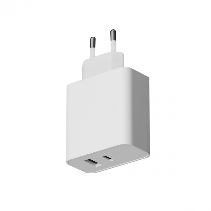 Incarcator retea 45W , Platinet 45482, QC3.0 PD3.0 , porturi 1 x USB si 1 x USB tip C, intrare curent 100 - 240 V, alb [2]