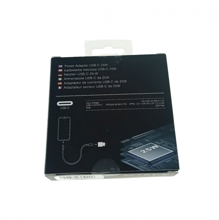 Incarcator retea cu port USB-C, 25W, QC, PD, PrestiCo F25, priza retea EU, Alb [5]