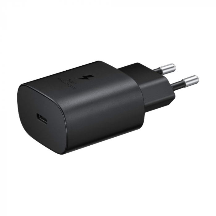 Incarcator retea cu port USB tip C, pentru Samsung, EP-TA800EBE, Super Fast Charging, 5V 3A, maxim 25W, negru [2]