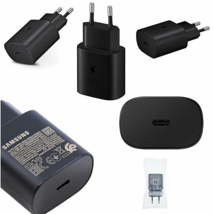 Incarcator retea cu port USB tip C, pentru Samsung, EP-TA800EBE, Super Fast Charging, 5V 3A, maxim 25W, negru [3]
