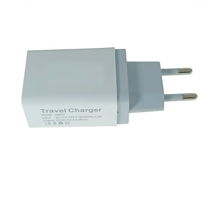 Incarcator retea cu un port USB, 5V, 2.4A, alb [4]