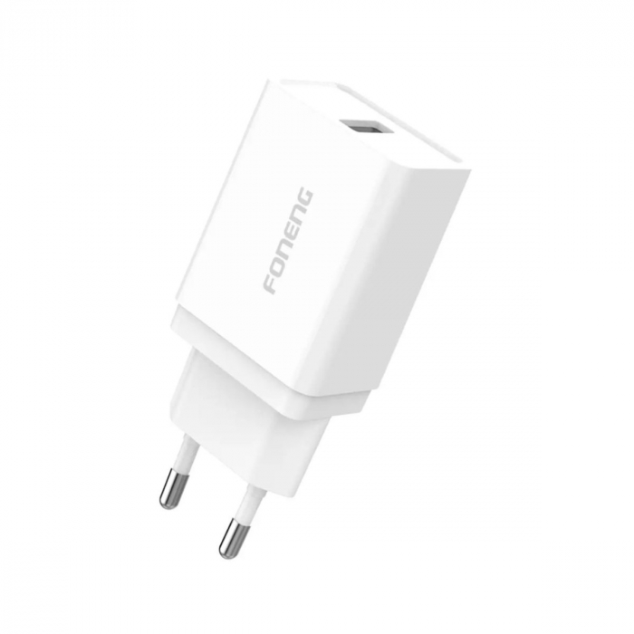Incarcator retea, un port USB, 5V/3A QC 3.0, Foneng K300, alb [1]