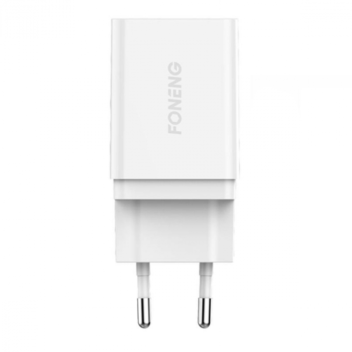 Incarcator retea, un port USB, 5V/3A QC 3.0, Foneng K300, alb [2]
