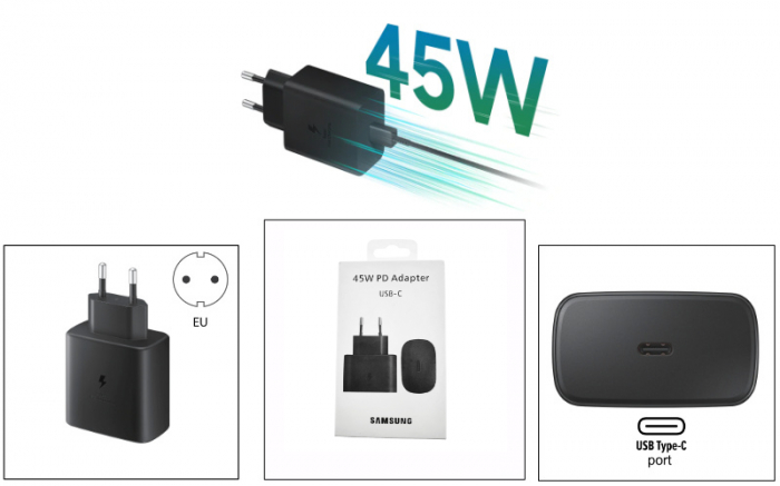 Incarcator Super Fast Travel Charger, 45W, USB-C, pentru Samsung, EP-TA845, negru [6]