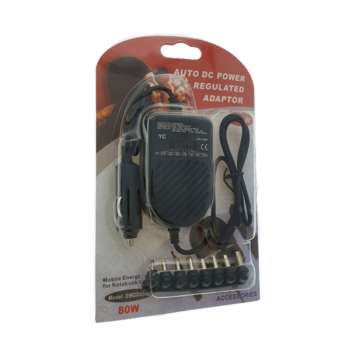 Incarcator universal 80W, auto, cu adaptoare, EWDD8040, de alimentare laptop [5]