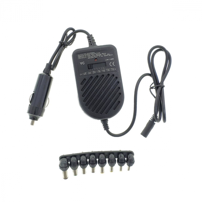 Incarcator universal 80W, auto, cu adaptoare, EWDD8040, de alimentare laptop [2]