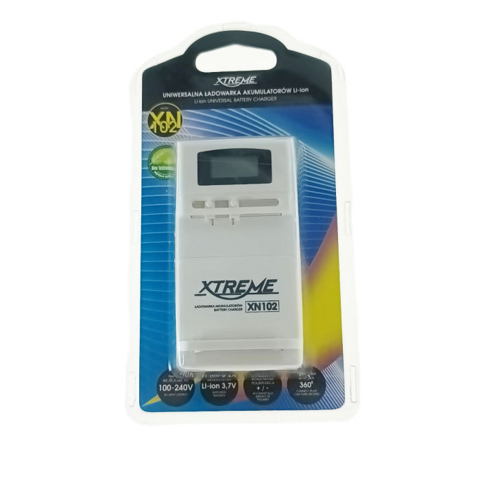 Incarcator universal acumulatori Li-Ion 3.7V, Xtreme, 100-240V, alb [4]