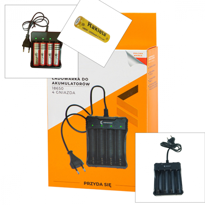 Incarcator universal pentru 4 x baterii tip 18650 Li-Ion, 3.7V, 20191, MS-404A, la priza retea, negru [5]