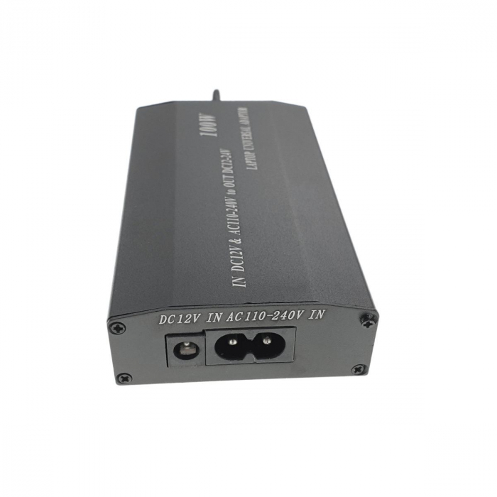 Incarcator universal la retea si auto, 100W 12-24V, cu port USB 5V 1A si 8 conectori [4]
