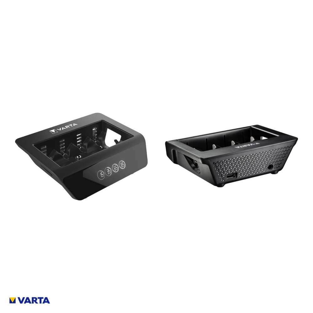 Incarcator VARTA LCD Universal Charger+ 57688 pentru acumulatori Ni-MH AA, AAA, C, D si 9V, 4 canale individuale, display LCD, iesire USB 2.4 A, fara acumulatori [4]
