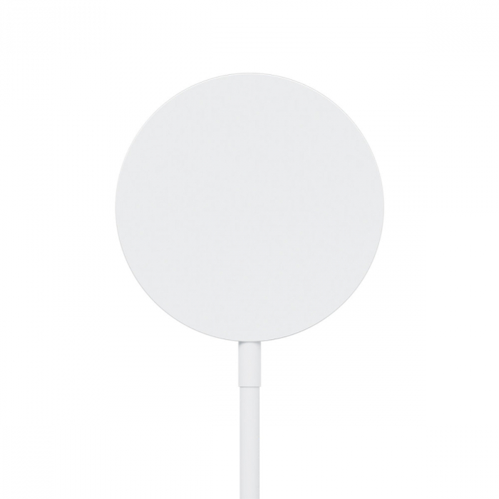 Incarcator wireless 15W, compatibil MagSafe, cu pad magnetic, cablu cu conector USB-C si lungime 1m, alb [6]