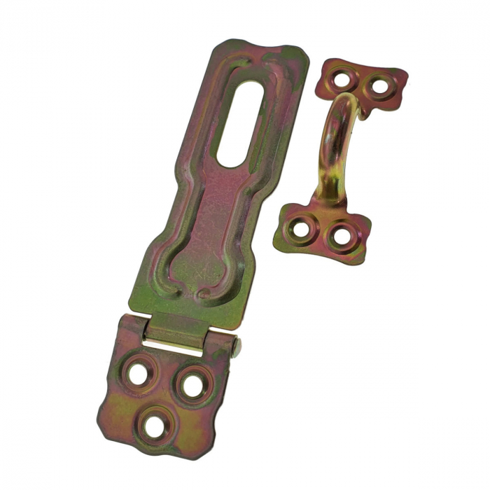 Incuietoare aplicata, cu ochi de blocare pentru inchidere cu lacat, 112x31mm, zincata [2]