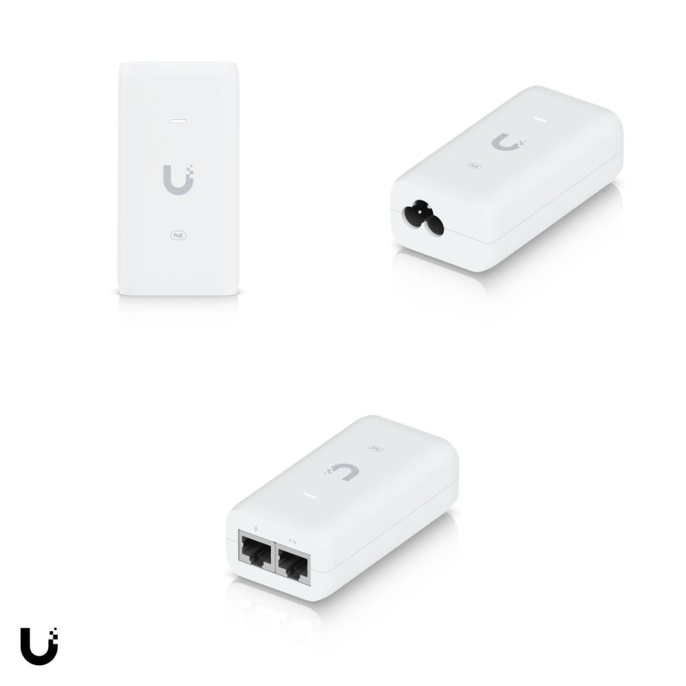 Injector PoE Ubiquiti UniFi PoE Adapter, 15 W, port Gigabit, iesire 48 V DC, protectie la supratensiune, cablu de alimentare inclus, U-POE-AF [4]