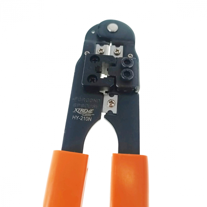 Cleste de sertizare pentru mufe 8p8c, Xtreme HY-210N 00594, portocaliu cu negru [2]