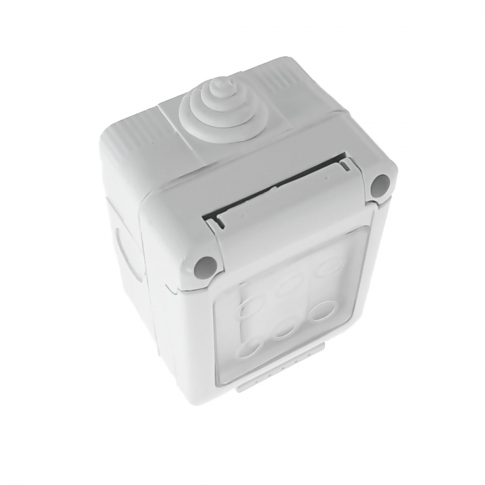 Intrerupator simplu pentru exterior, FE-40883, montaj aplicat, 16A 250V, IP55, 96 x 68 x 56mm, alb [2]