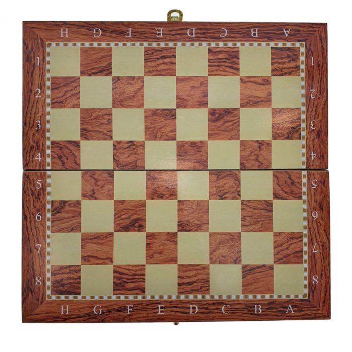 Joc de masa 3 in 1, sah, table si dame, 30 x 30 cm, cu 64 piese [3]