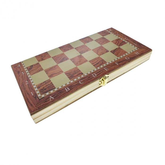 Joc de masa 3 in 1, sah, table si dame, 30 x 30 cm, cu 64 piese [2]