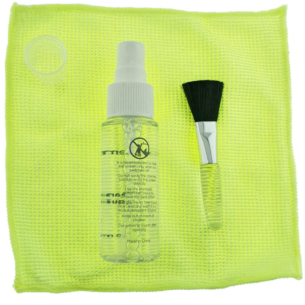 Kit curatare ecrane cu 3 componente, pentru LCD, cu spray, perie moale si laveta microfibra, pentru monitoare, telefoane, tablete [2]