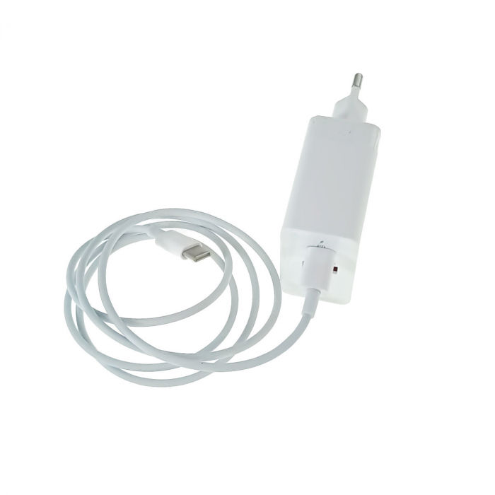 Kit incarcator retea QC 3.0 PD 3.4A, 2 porturi USB-C si USB, cu cablu USB-C tata-tata, 18W, lungime 1m, alb [4]