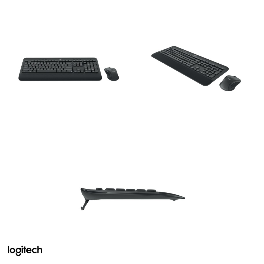 Kit tastatura si mouse wireless Logitech MK545 Advanced, receptor Unifying, tastatura cu suport de palme, mouse M510, rezistenta la stropire, layout US International, negru, 920-008923 [4]