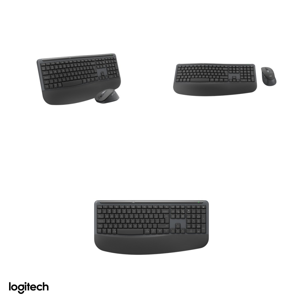 Kit tastatura si mouse wireless Logitech Signature Comfort Plus MK880 for Business, Logi Bolt USB-C si Bluetooth, tasta AI, suport de palme, layout US International, grafit, 920-014051 [4]
