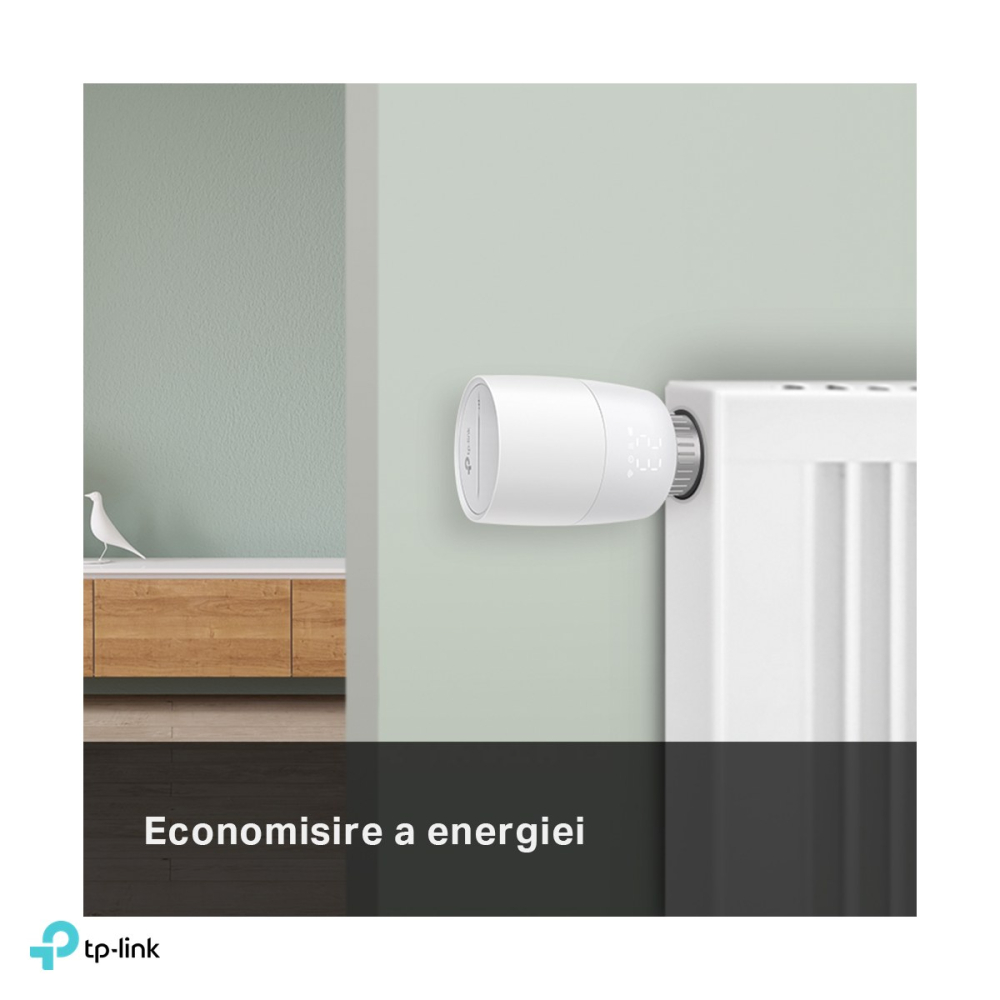 Kit termostat smart pentru calorifer TP-Link Kasa KE100 cu hub KH100, cap termostatic 868 MHz, hub Wi-Fi 2.4 GHz, filet M30x1.5 cu adaptoare RA, RAV, RAVL, alb [6]