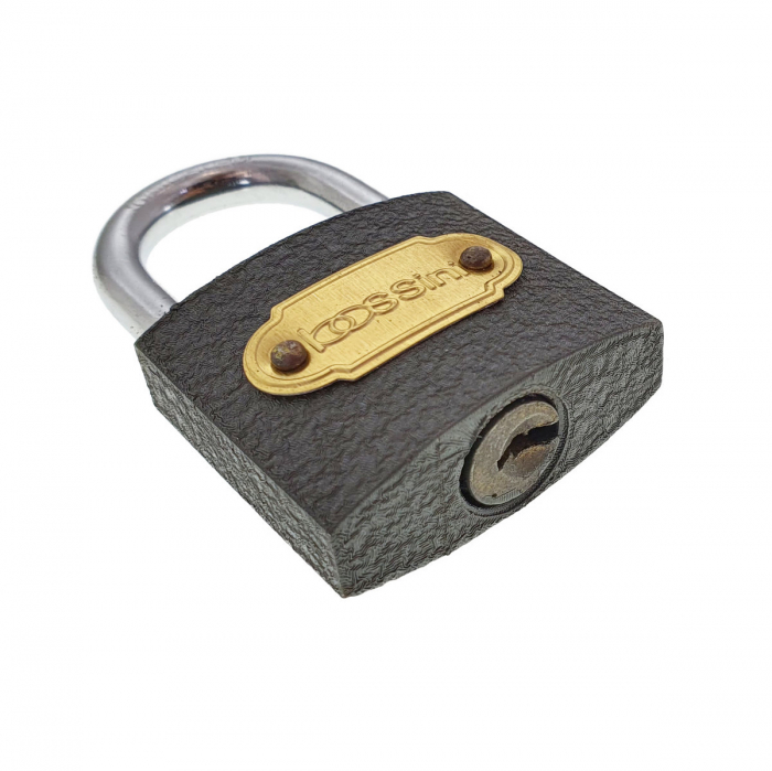 Lacat Bossini 11409, 3 chei incluse, inchidere automata prin apasare, culoare neagra [3]