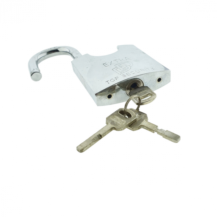 Lacat metalic, cu protectie Anti Spargere, FS-11432, otel durificat, 70 mm, 540g, argintiu [2]