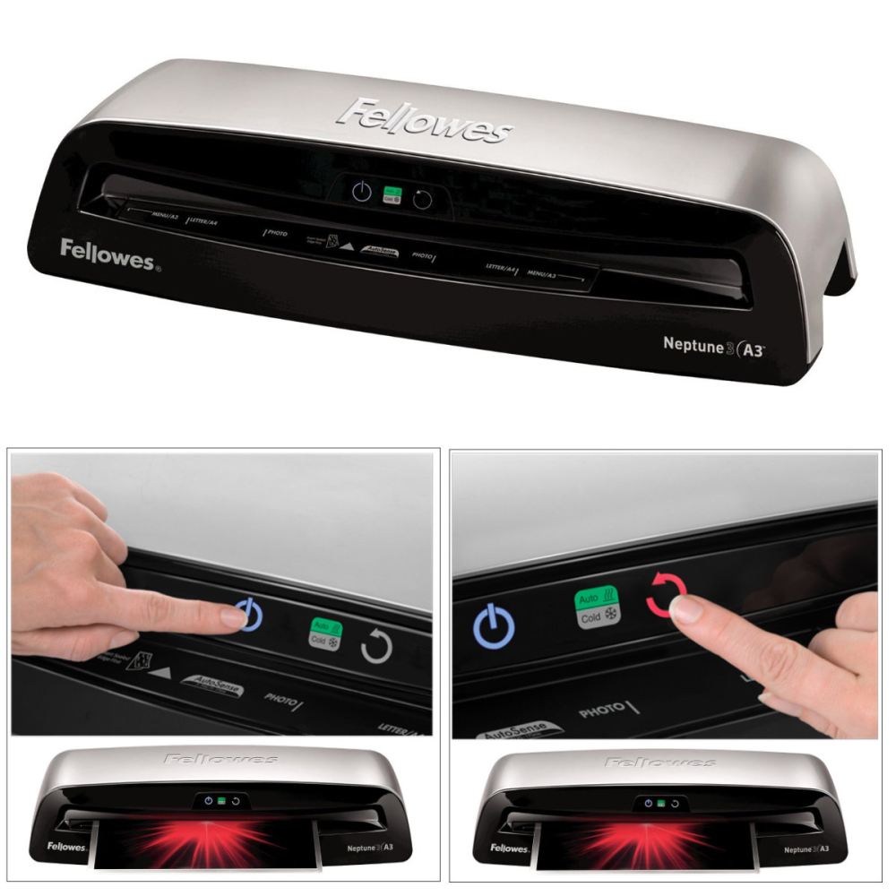 Laminator A3 Fellowes Neptun 3 cu AutoSense si Advanced Pouch Tracking pentru documente profesionale si laminare rapida [5]
