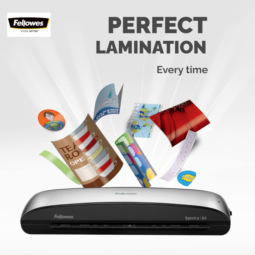 Laminator A3 Fellowes Spectra cu functie de eliberare, auto-stingere si kit start pentru documente, postere si proiecte creative [4]