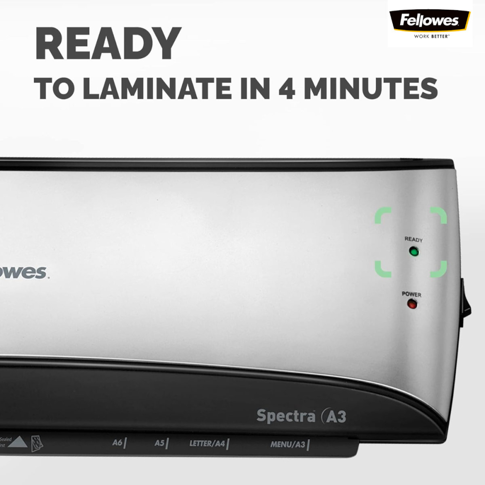 Laminator A3 Fellowes Spectra cu functie de eliberare, auto-stingere si kit start pentru documente, postere si proiecte creative [3]