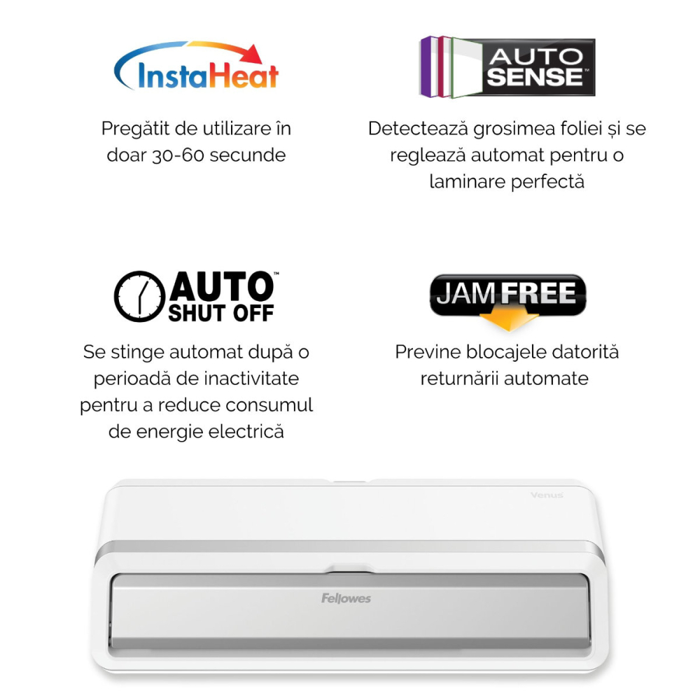 Laminator A3 Fellowes Venus LX 6 role cu InstaHeat, mod revers si Clean Alert pentru documente profesionale si laminare ultra-rapida [7]